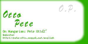 otto pete business card